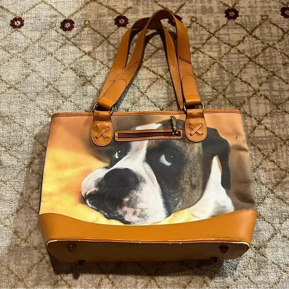 Ardleigh Elliott Classic BOXER Faithful Friends Dog Tote Bag *flawed* - Picture 1 of 14